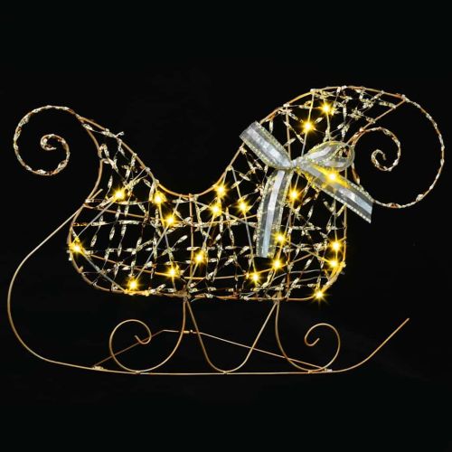 LED елени с 40 LED светодиода 7 pcs Златист PET