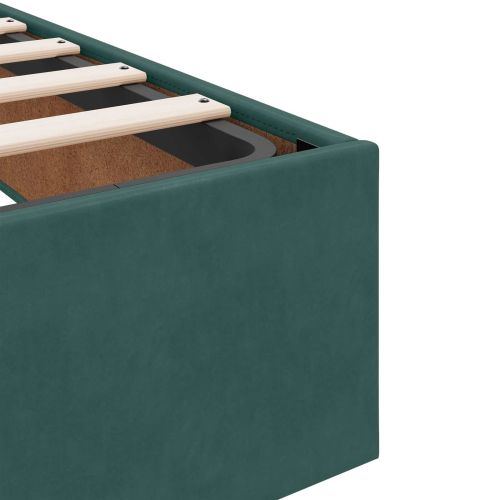 Рамка за легло с матрак 2 pcs Зелен Кадифе