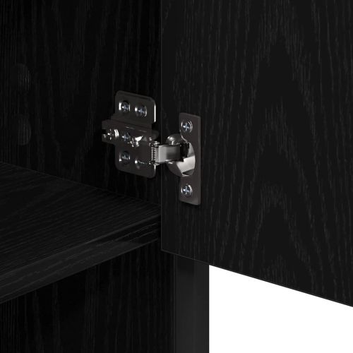 Комплект мебели за баня с рафт 4 pcs Черния дъб Инженерно дърво