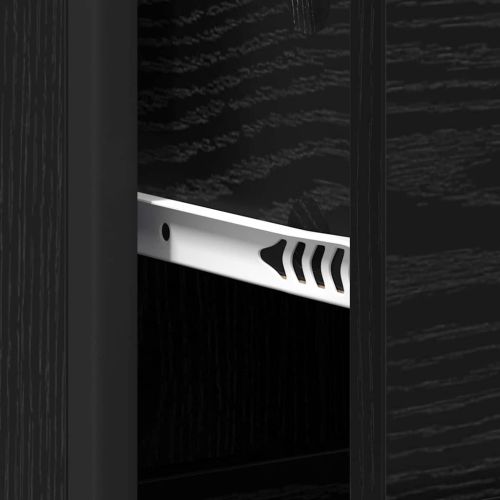 Комплект мебели за баня с рафт 4 pcs Черния дъб Инженерно дърво