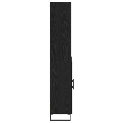 Висок шкаф 2 pcs Черния дъб Инженерно дърво