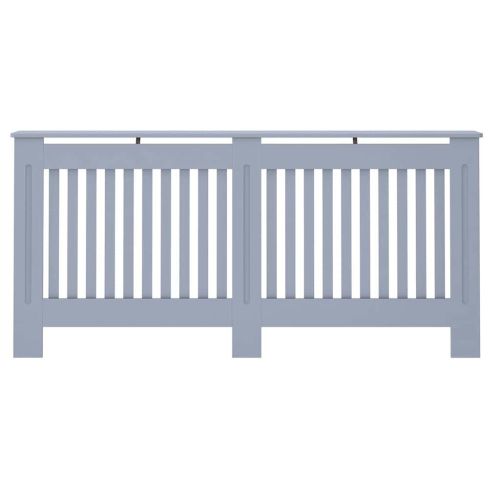 Калъф за радиатор 2 pcs Сив 172 x 19 x 81,5 см Инженерно дърво