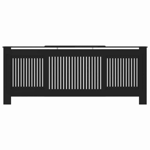 Калъф за радиатор 2 pcs Черно 205 x 20,5 x 81,5 см