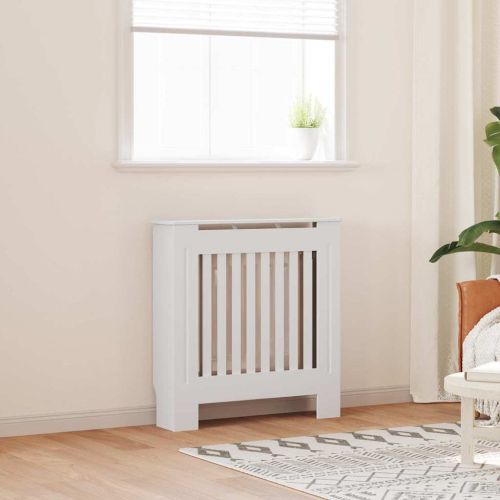 Калъф за радиатор 2 pcs Бяло 78 x 19 x 81,5 см Инженерно дърво