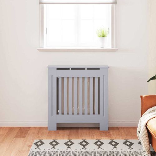 Калъф за радиатор Сив 78 x 19 x 81,5 см Инженерно дърво