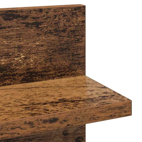 Комплект за стена на телевизор с LED 5 pcs Старо дърво