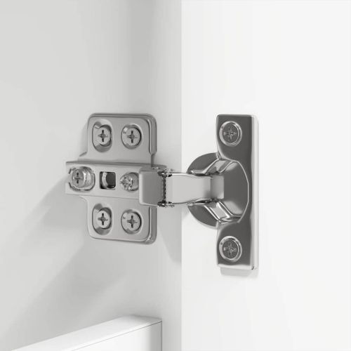 Комплект мебели за баня с чекмедже 3 pcs Бяло Инженерно дърво