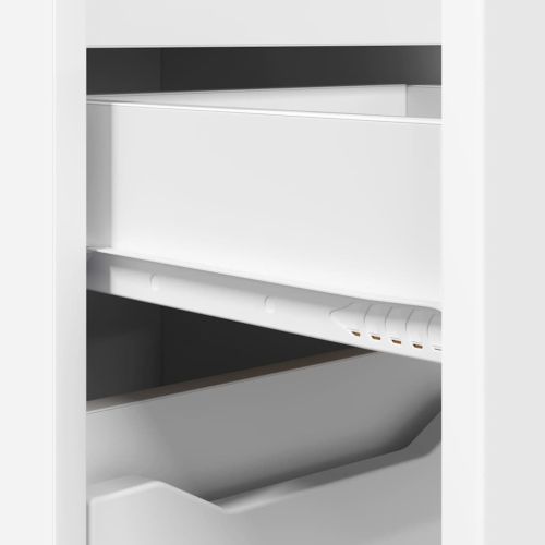 Комплект мебели за баня с чекмедже 3 pcs Бяло Инженерно дърво