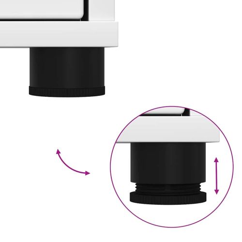 Комплект мебели за баня с чекмедже 3 pcs Бяло Инженерно дърво