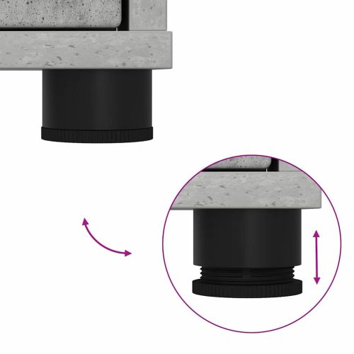 Комплект мебели за баня 3 pcs Циментено сиво Инженерно дърво