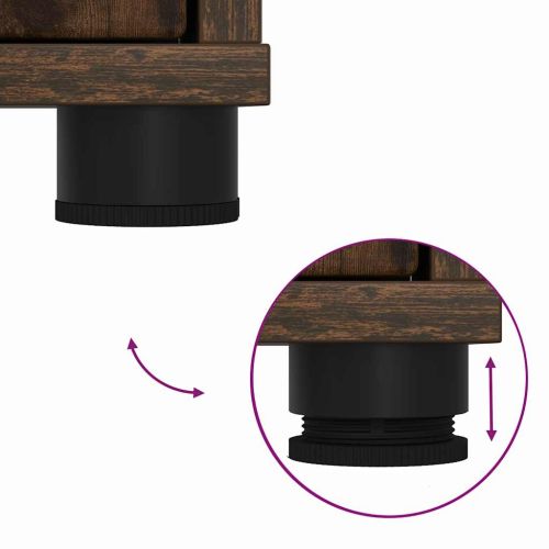 Комплект мебели за баня с рафт 3 pcs Димян дъб Инженерно дърво