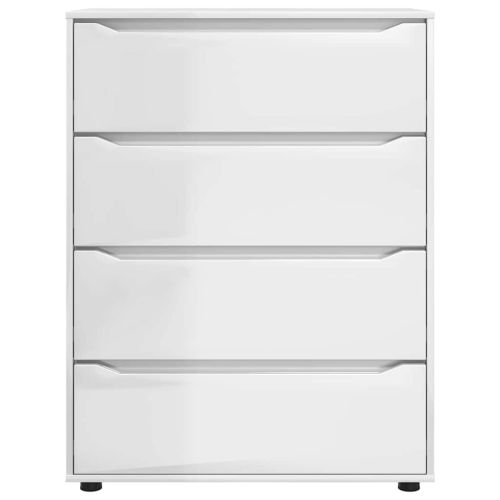 Шкафове за съхранение Лъскаво бяло 80 x 48 x 105 см