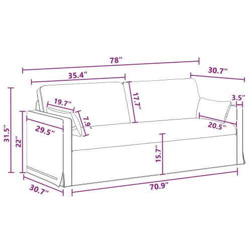 Комплект дивани 2 pcs Тъмен сив 198 x 78 x 80 см текстил