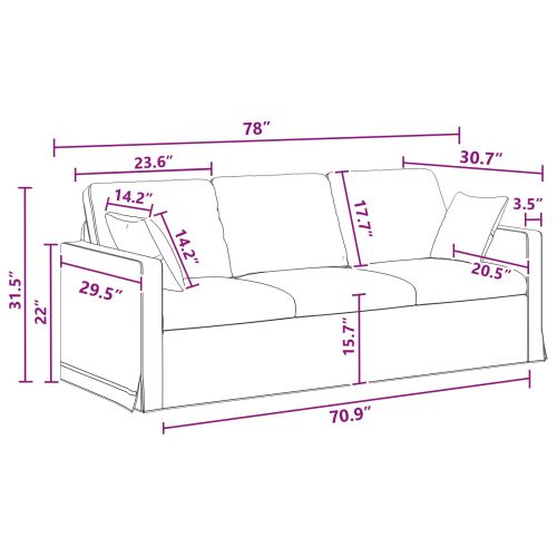 Комплект дивани 2 pcs Тъмен сив 198 x 78 x 80 см Кадифе