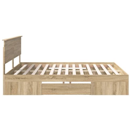 Рамка за легло Сонома дъб 200 x 200 cm Инженерно дърво