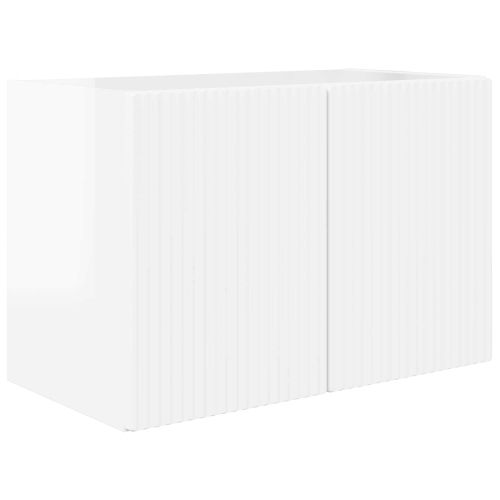 Комплект за стена на телевизор 4 pcs Лъскаво бяло