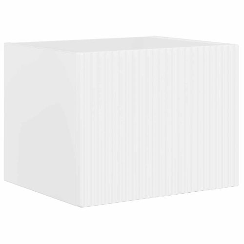 Комплект за стена на телевизор 6 pcs Лъскаво бяло