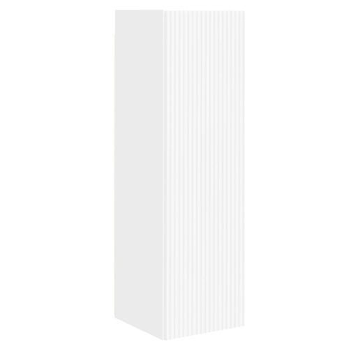 Комплект ТВ шкаф Монтиране на стена 4 pcs Бяло Инженерно дърво