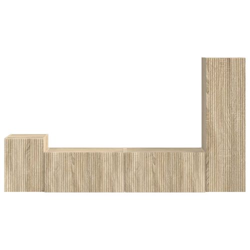 Комплект ТВ шкаф 4 pcs Сонома дъб Инженерно дърво