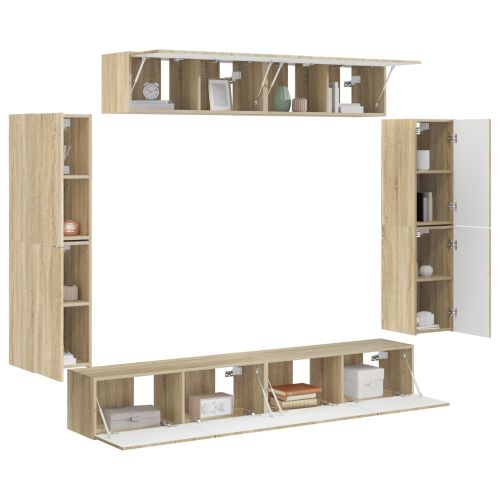 ТВ шкаф 8 pcs Сонома дъб