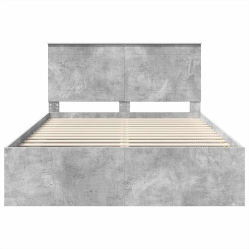 Рамка за легло Бетоново сиво 150 x 200 cm Солидно борово дърво