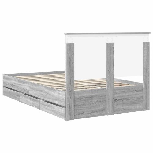 Рамка за легло Сив Сонома 120 x 200 cm Инженерна дървесина
