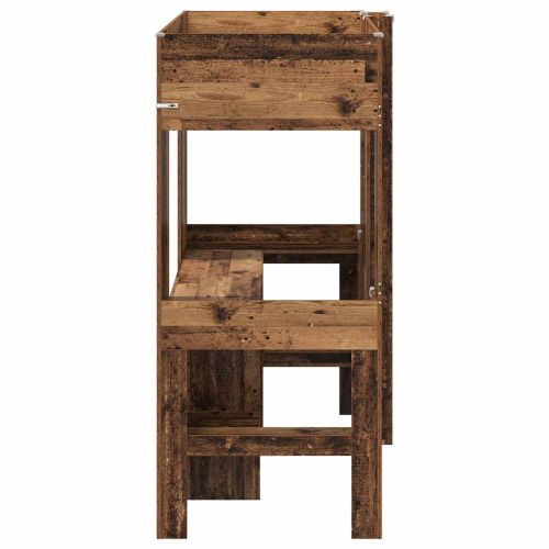 Рамка за двуетажно легло с бюро Старо дърво 75 x 190 cm