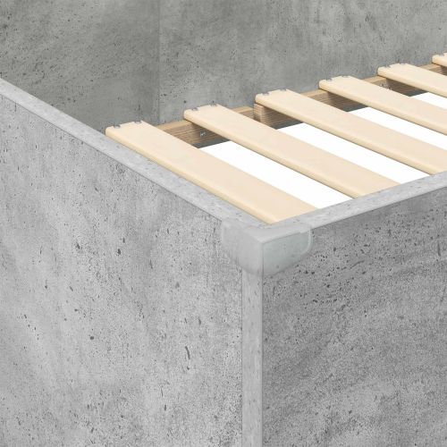 Рамка за двуетажно легло с бюро Циментено сиво 100 x 200 cm