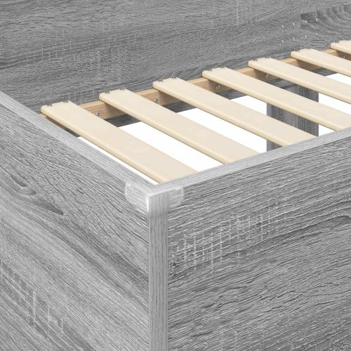 Двуетажно легло за деца Сив Сонома 90 x 200 cm Инженерно дърво