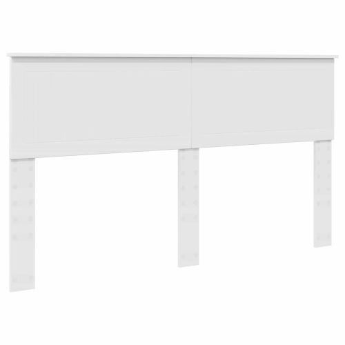 Легло с място за съхранение Бяло 160 x 200 cm Инженерно дърво