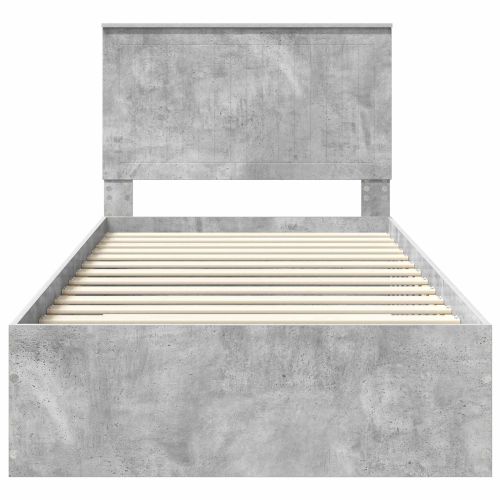 Рамка за легло Циментено сиво 100 x 200 cm Инженерно дърво