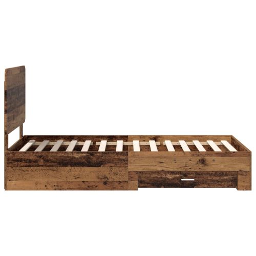 Рамка за легло Старо дърво 100 x 200 cm Инженерно дърво