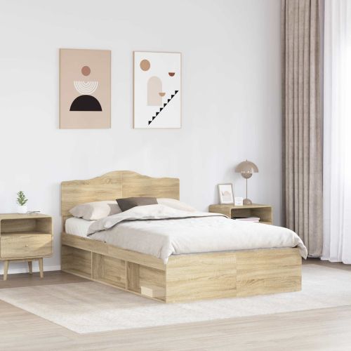 Рамка за легло Сонома 120 x 200 cm Солидно борово дърво