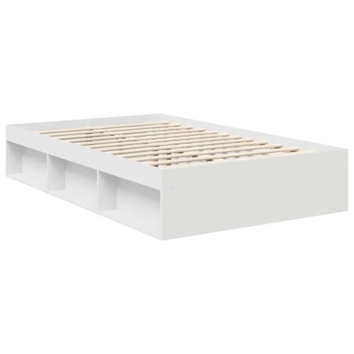 Рамка за легло с таблото Бяло 120 x 190 cm Солидно борово дърво