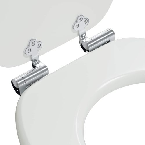 Мека затваряща се тоалетна седалка 2 pcs Бял 44 x 38 см ПДЧ