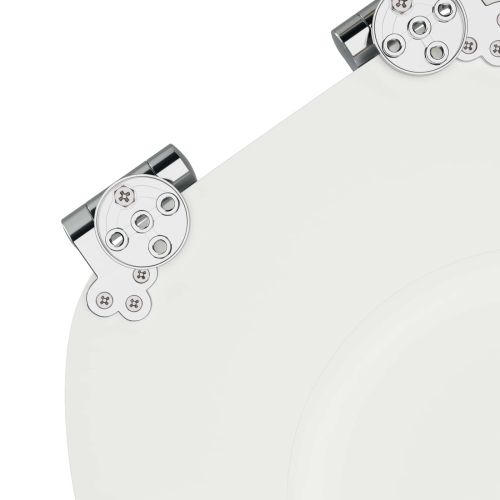 Мека затваряща се тоалетна седалка 2 pcs Бял 44 x 38 см ПДЧ
