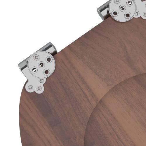 Мека затваряща се тоалетна седалка 2 pcs Кафяво 44 x 38 см ПДЧ