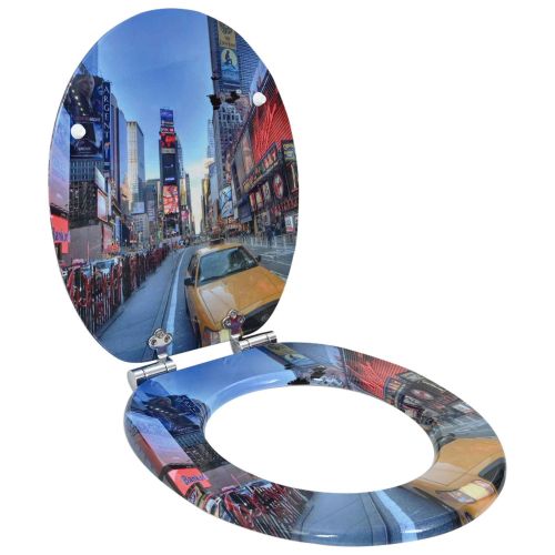 Мека затваряща се тоалетна седалка 2 pcs Многоцветен 44 x 38 см