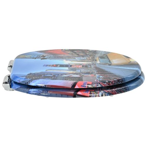 Мека затваряща се тоалетна седалка 2 pcs Многоцветен 44 x 38 см