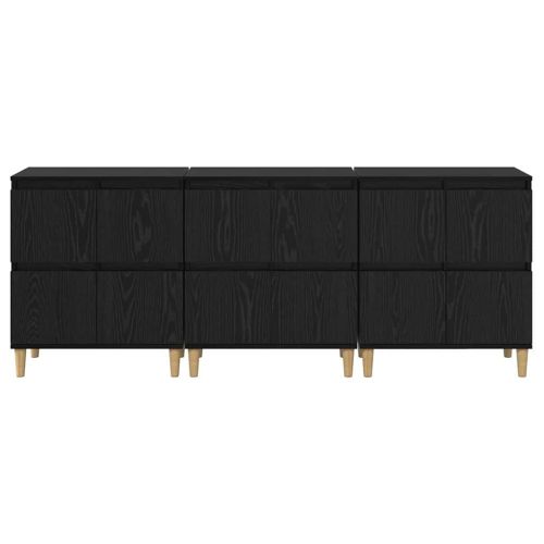 Скейдбордове 3 pcs Черния дъб 60 x 35 x 70 cm Инженерно дърво