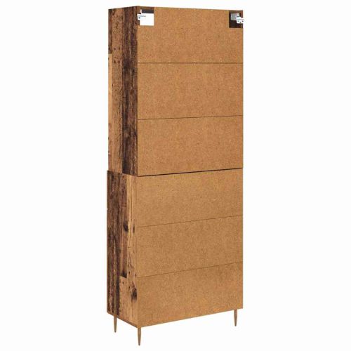 Висок шкаф Старо дърво 69,5 x 34 x 180 см Инженерно дърво