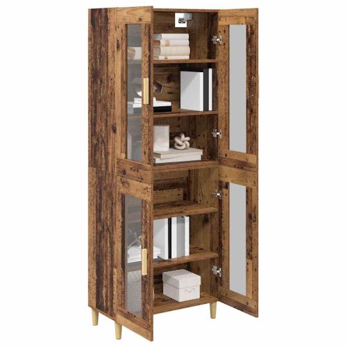 Висок шкаф Старо дърво 69,5 x 34 x 180 см Инженерно дърво