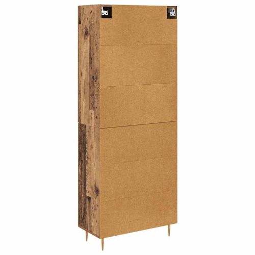 Висок шкаф Старо дърво 69,5 x 34 x 180 см Инженерно дърво