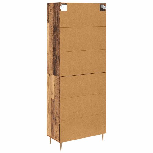 Висок шкаф Старо дърво 69,5 x 34 x 180 см Инженерно дърво