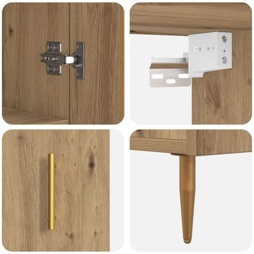 Висок шкаф Дъб 69,5 x 34 x 180 см Инженерно дърво