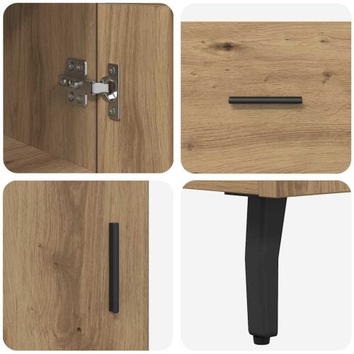 Висок шкаф с чекмедже Дъб 34,5 x 34 x 180 см Инженерно дърво