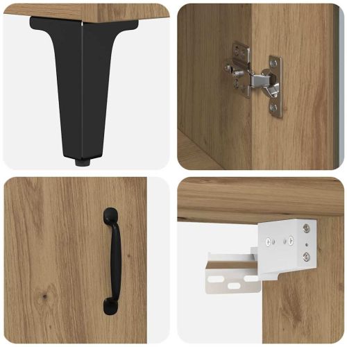 Висок шкаф Дъб 69,5 x 34 x 180 см Инженерно дърво