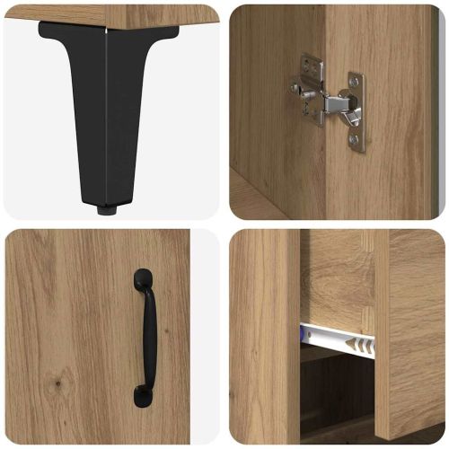 Висок шкаф с чекмедже Дъб 69,5 x 34 x 180 см Инженерно дърво