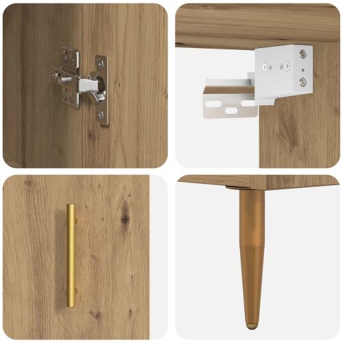 Висок шкаф Дъб 69,5 x 34 x 180 см Инженерно дърво