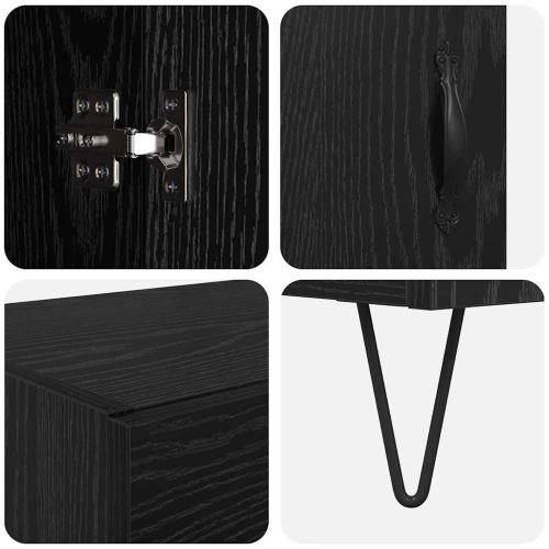 Висок шкаф Черния дъб 69,5 x 34 x 180 см Инженерно дърво